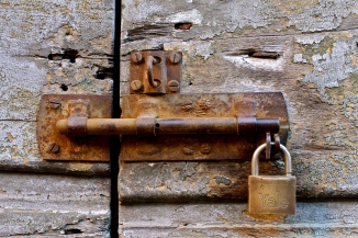 under lock and key